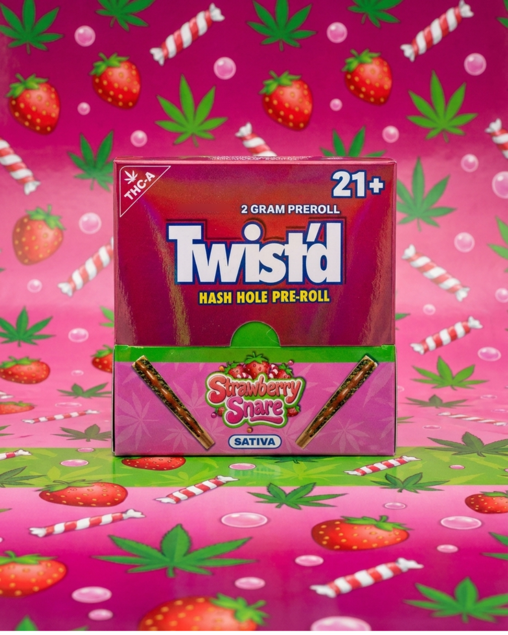 Twist'd Hash Hole Pre Roll | Strawberry Snare 2g | Sativa