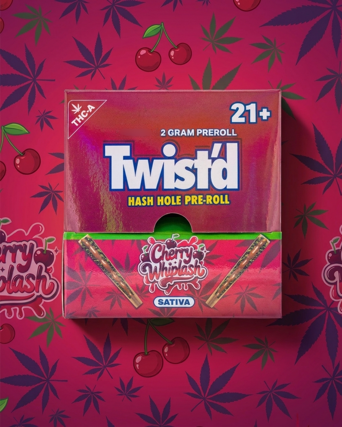 Twist'd Hash Hole Pre Roll | Cherry Whiplash 2g | Sativa