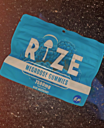Rize 15pc 7500mg Gummies | Blue Razzberry
