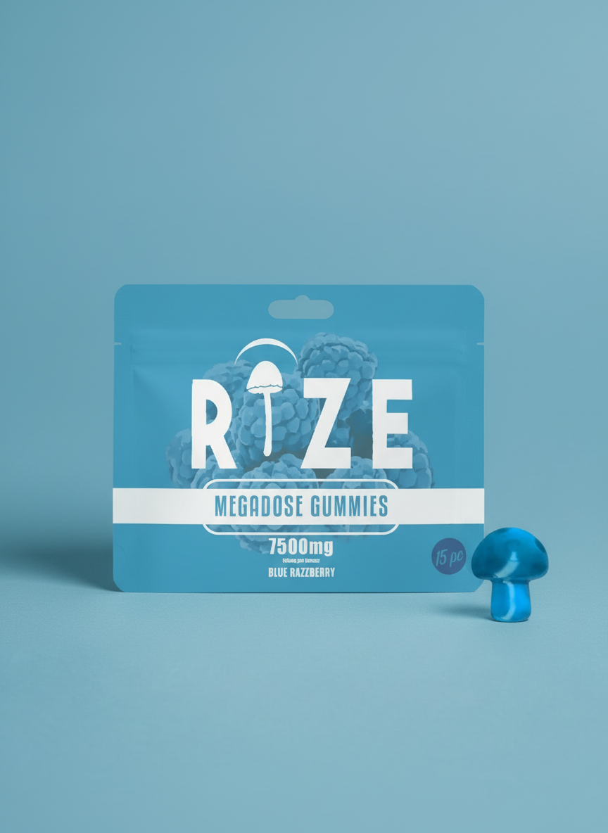 Rize 15pc 7500mg Gummies | Blue Razzberry
