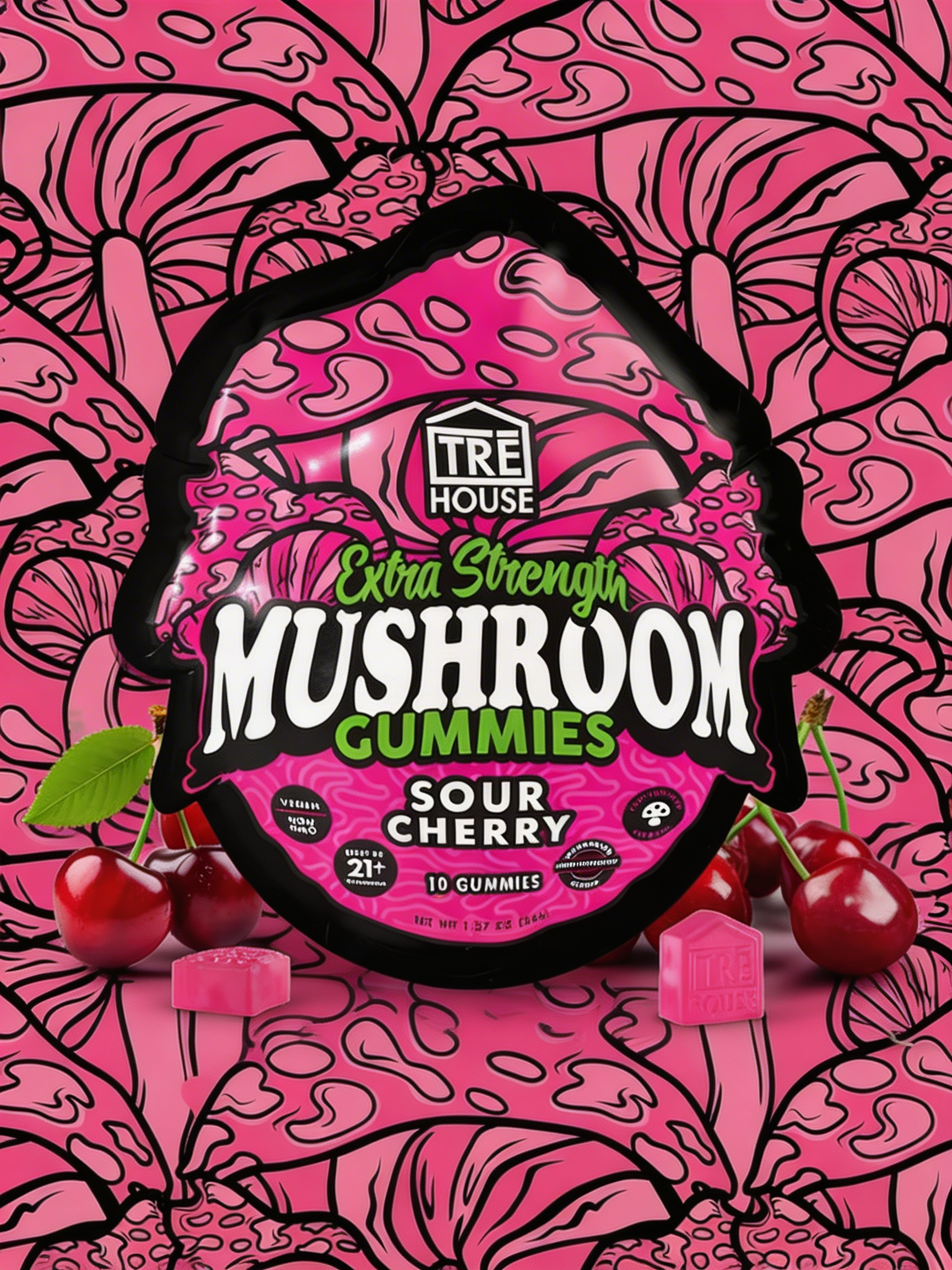 TRE House Mushroom Gummies | Sour Cherry