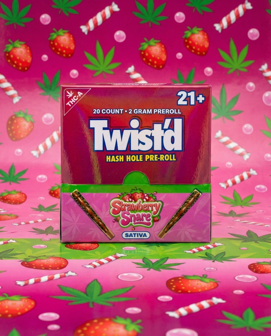 Twist'd Hash Hole Pre Roll | Strawberry Snare 2g | Sativa