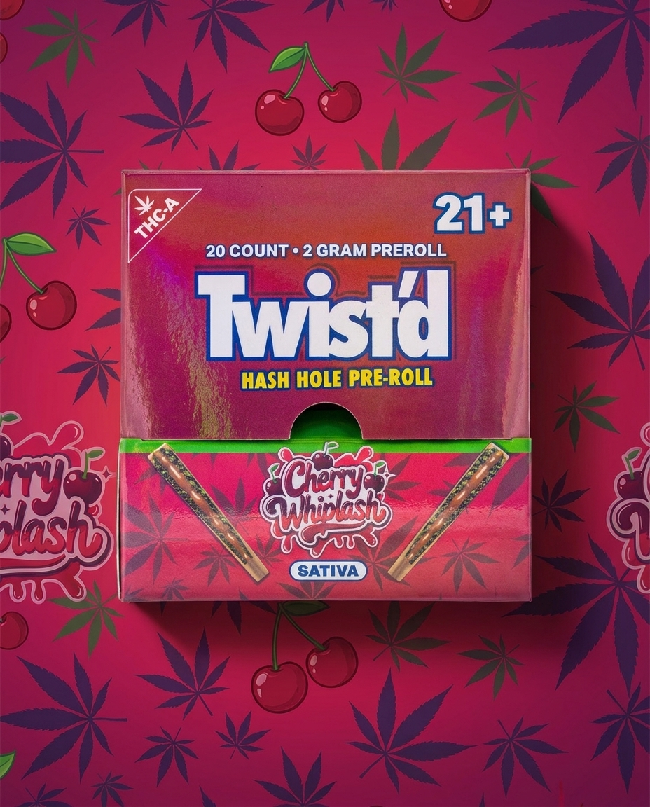 Twist'd Hash Hole Pre Roll | Cherry Whiplash 2g | Sativa