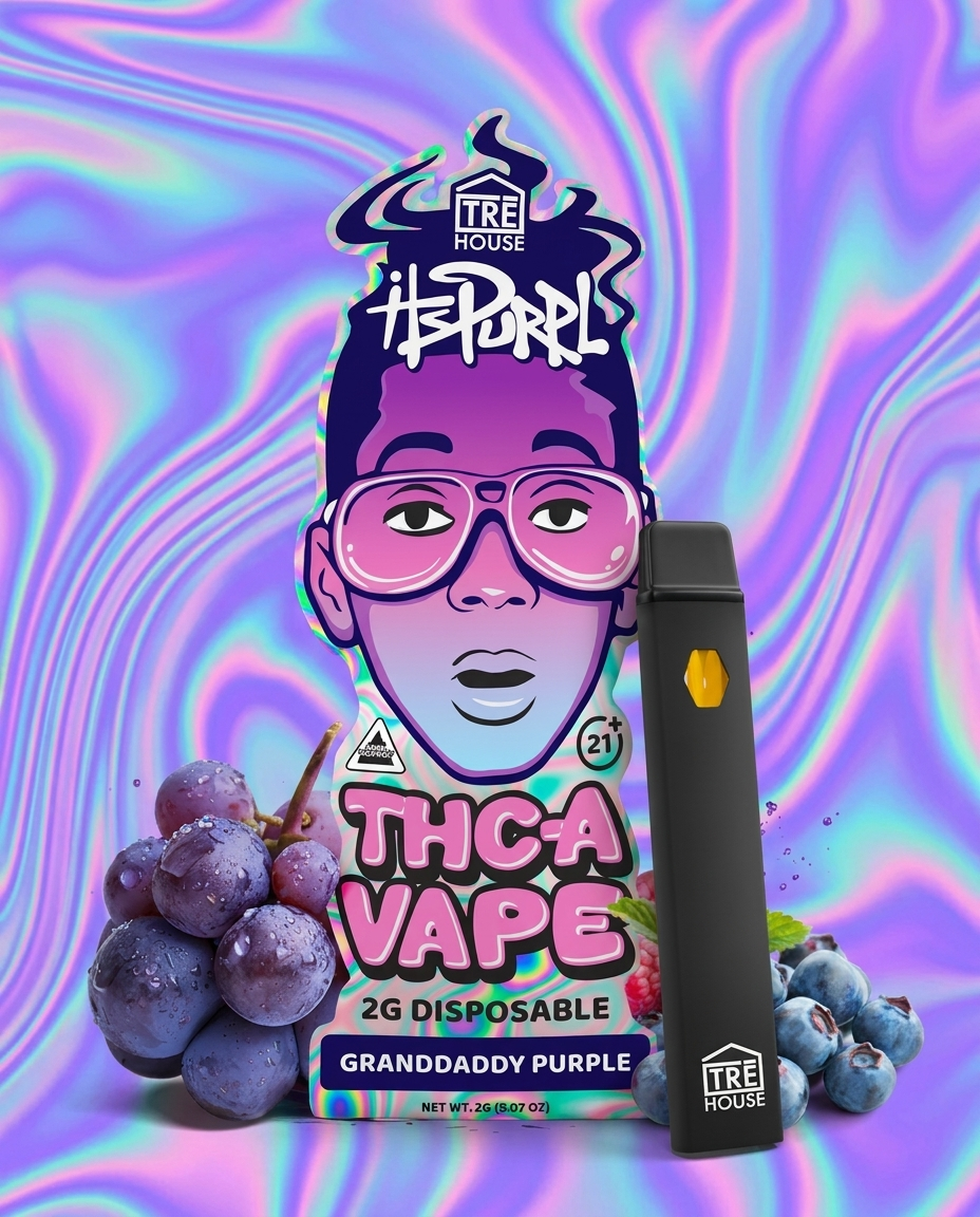 TreHouse Live Resin Vape Pen | Granddaddy Purple