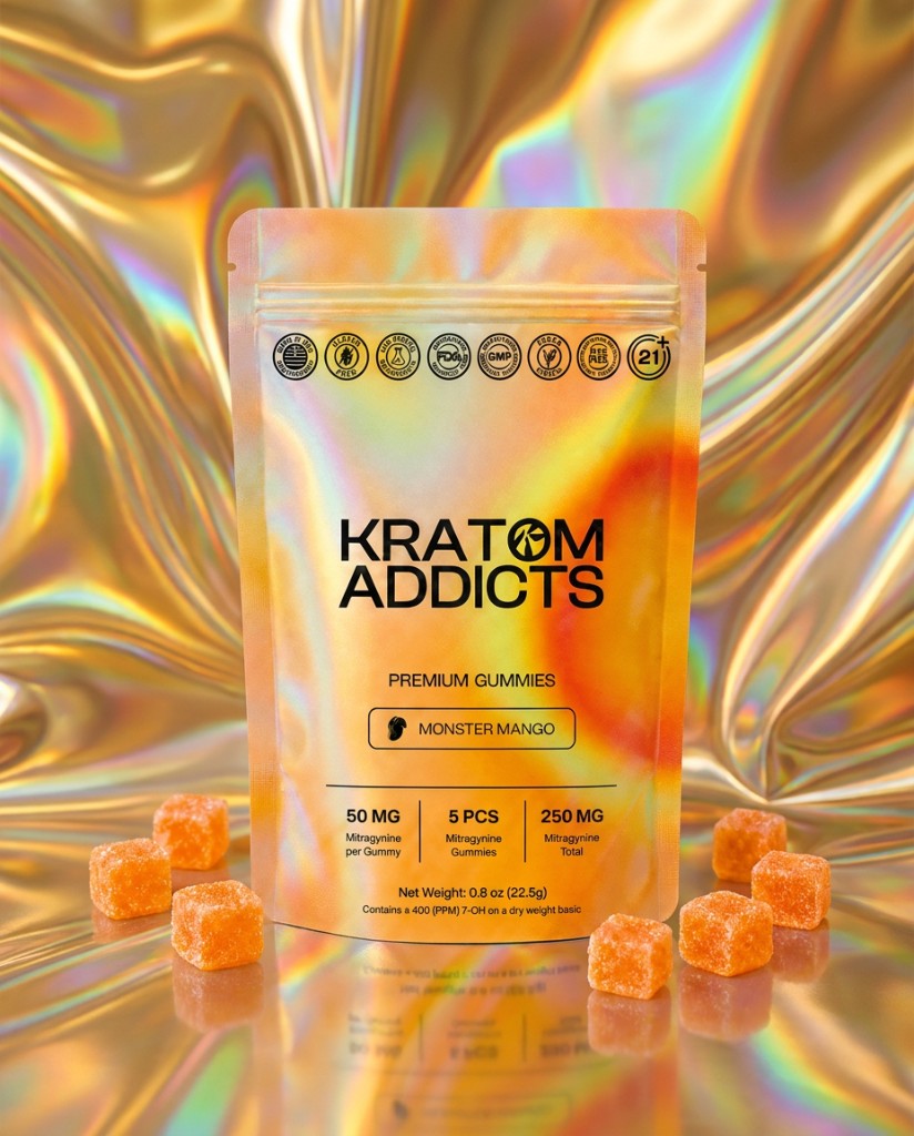 Kratom Addicts Premium Gummies Monster Mango