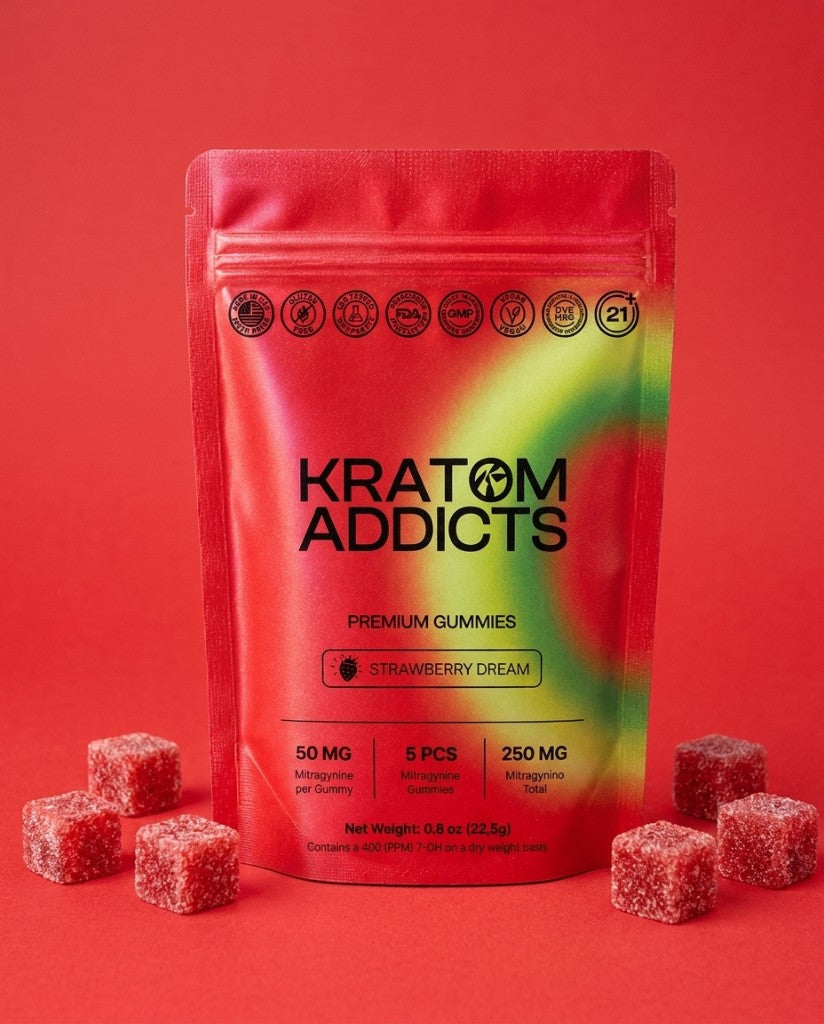 Kratom Addicts Premium Gummies Strawberry Dream alternate