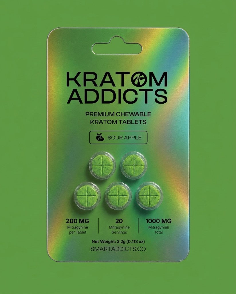 Kratom Addicts Premium Chewable Tablets Sour Apple alternate