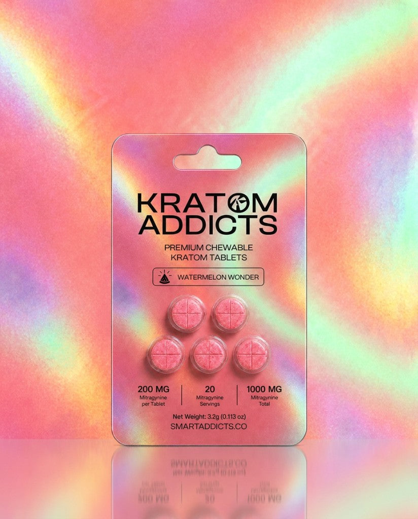 Kratom Addicts Premium Chewable Tablets Watermelon Wonder