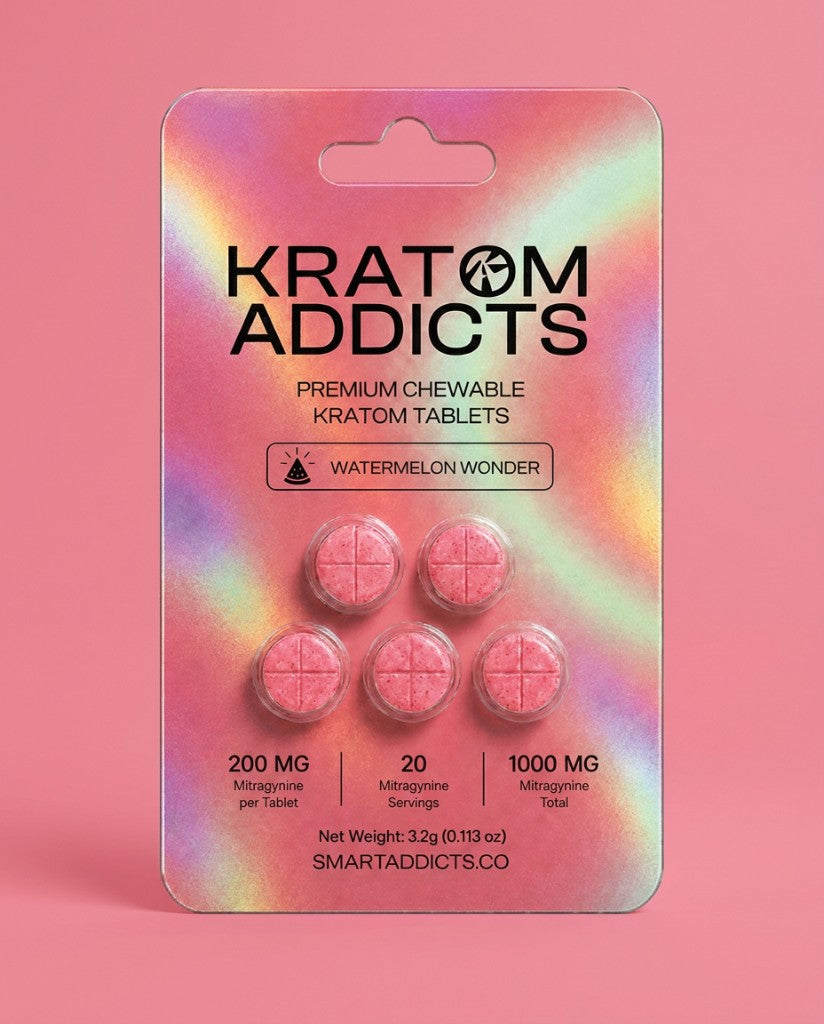 Kratom Addicts Premium Chewable Tablets Watermelon Wonder alternate